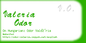 valeria odor business card